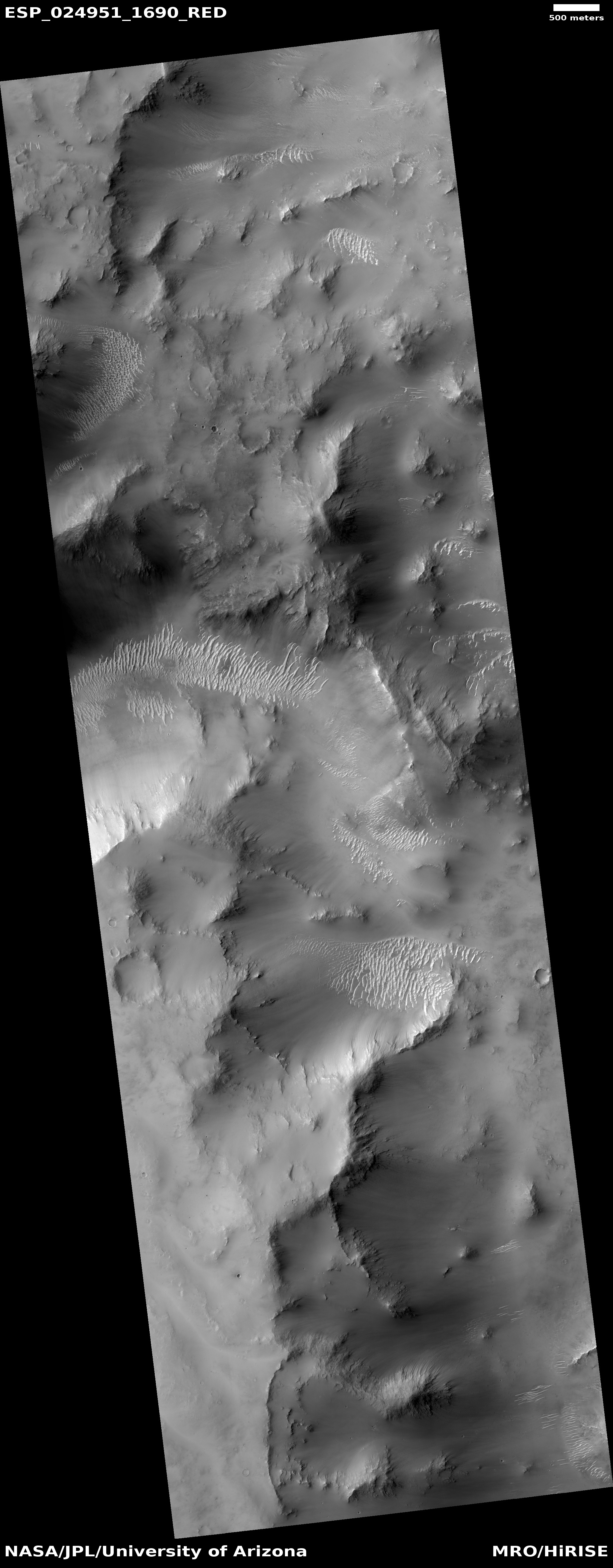 HiRISE | Valley Breaching Rim of Madler Crater (ESP_024951_1690)