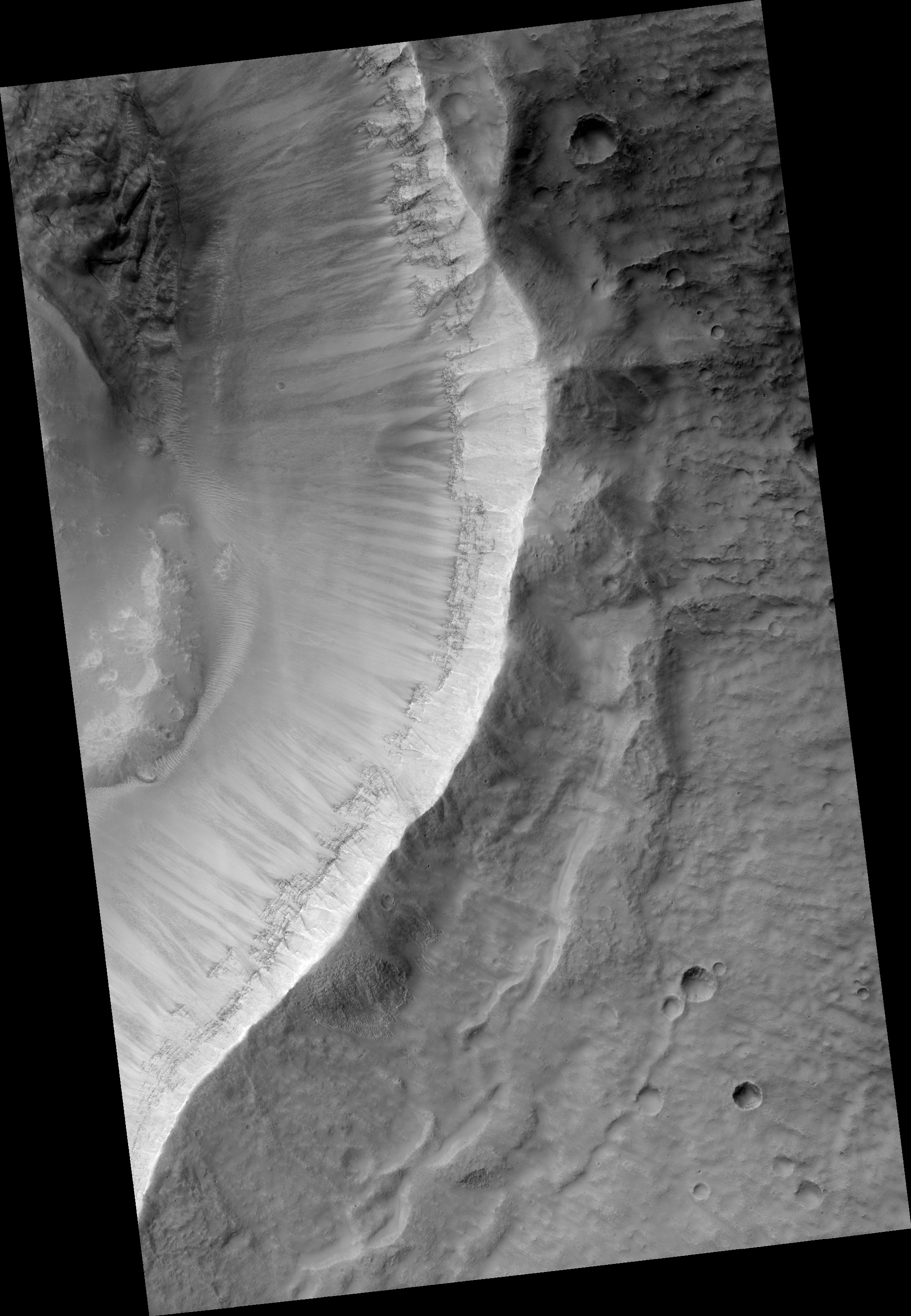 HiRISE | Gullied Crater Slope (ESP_058665_1470)
